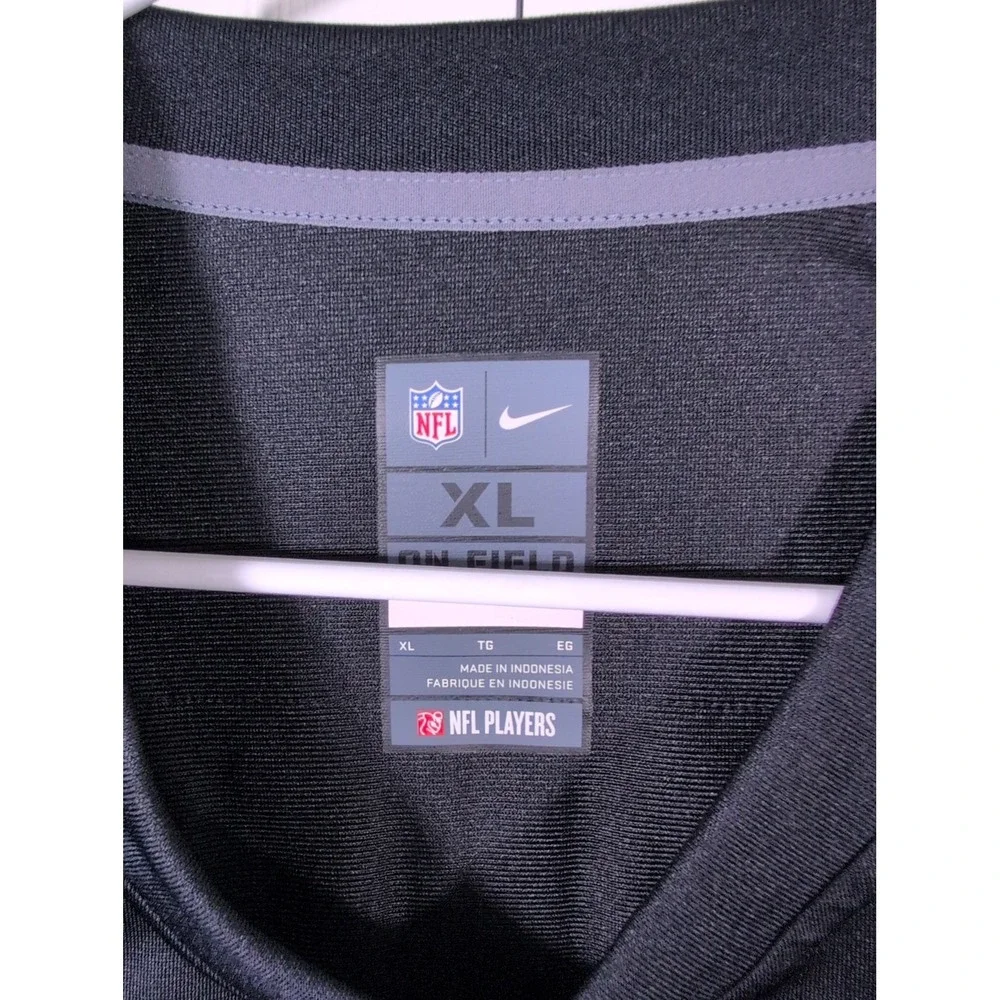 New England Patriots Mac Jones #10 Black Nike On-Field Jersey Men's XL